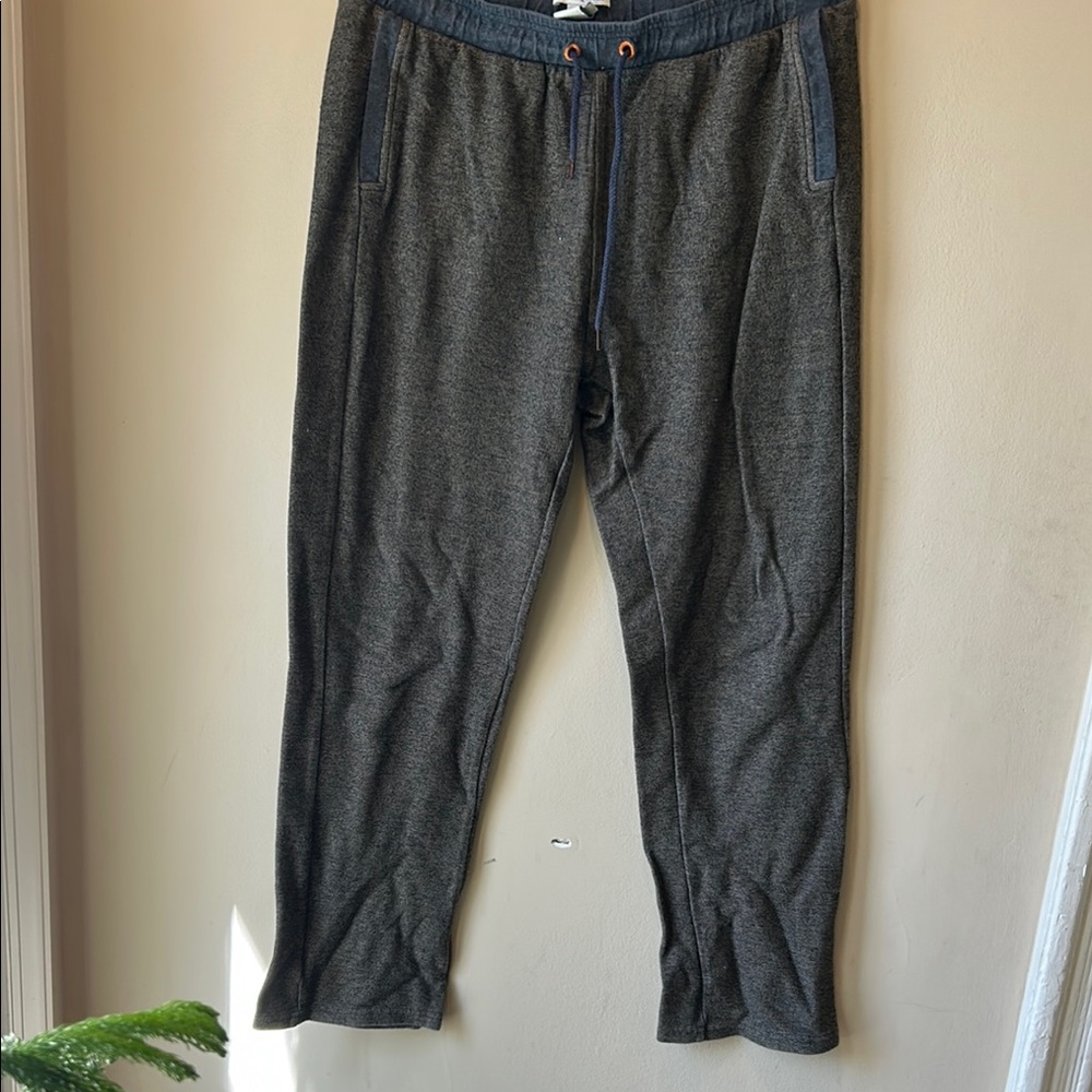 Heather Gray Joggers with Elastic Waist and Tapered Ankle